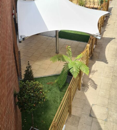 Fabric shade canopy